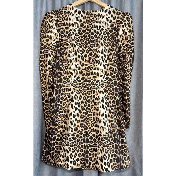 Tuckernuck x India Hicks NEW Leopard Domino Long Sleeve Party Mini Dress Large - Picture 6 of 15